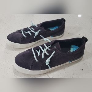 Sperry Black Brushed Cotton Sneaker